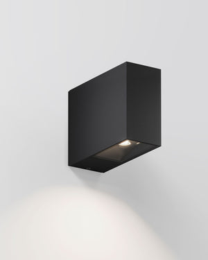 Deep Black Coastal Grade Aluminium Down Wall Light