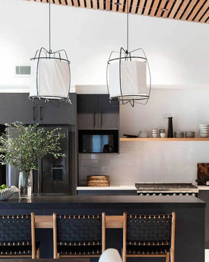 Black Framed Cotton Pendant - Lighting Collective