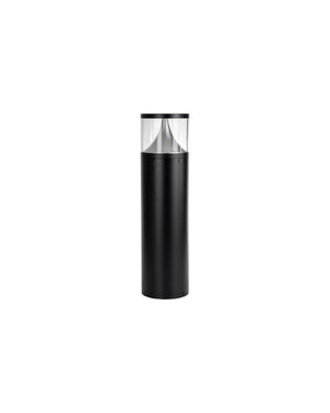 Black LED IP65 Bollard Light, 600mm tall, with a clear head over a flared reflector cone.

