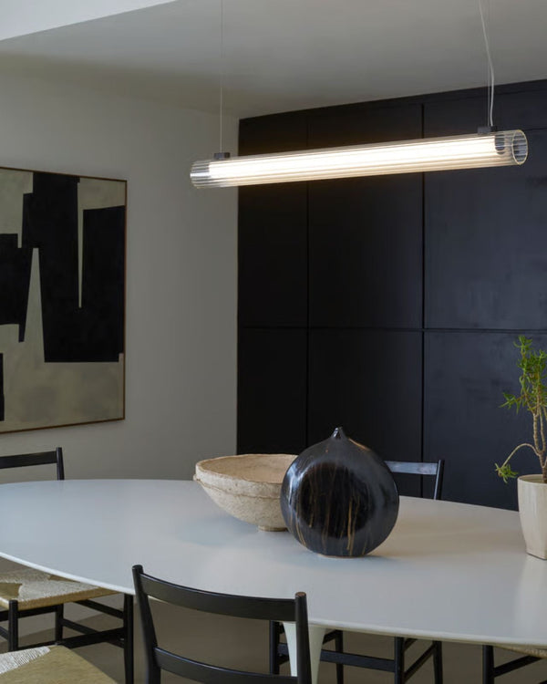 Black Linear LED Pendant Light