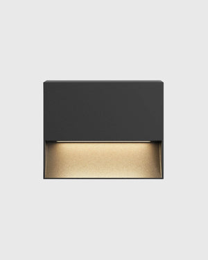 Small black square step light front view