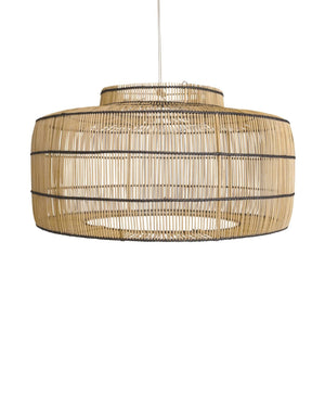 Black Trim Rattan Pendant Lighting Collective