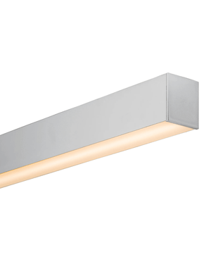 Boxy Silver Linear Pendant | Integrated Power Cord | Assorted Sizes-Pendants-Lighting Collective