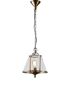 Brass and Glass Pendant Light