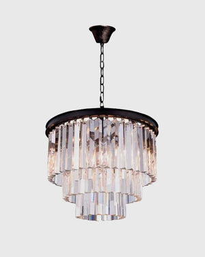 Bronze Crystal Drop Chandelier | Lighting Collective | Medium