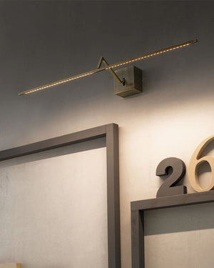 Brushed Brass Linear LED Wall Light - Lighting Collective