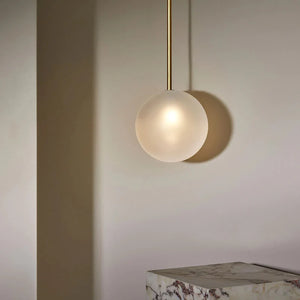Minimalist Solid Rod Orb Pendant