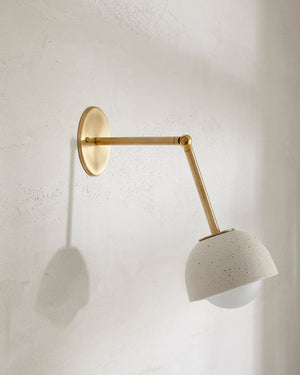 Ceramic Dome Extended Wall Light | Terra 0-lighting-collective