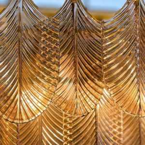 Charcoal Glass Leaf Tiered Chandelier | Lighting Collective