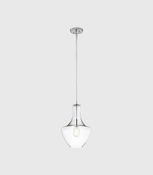 Hamptons Decorative Blown Glass Pendant | Small Chrome | Lighting Collective