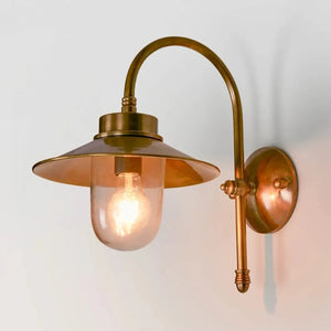 Classical Dark Brass Exterior Wall Light