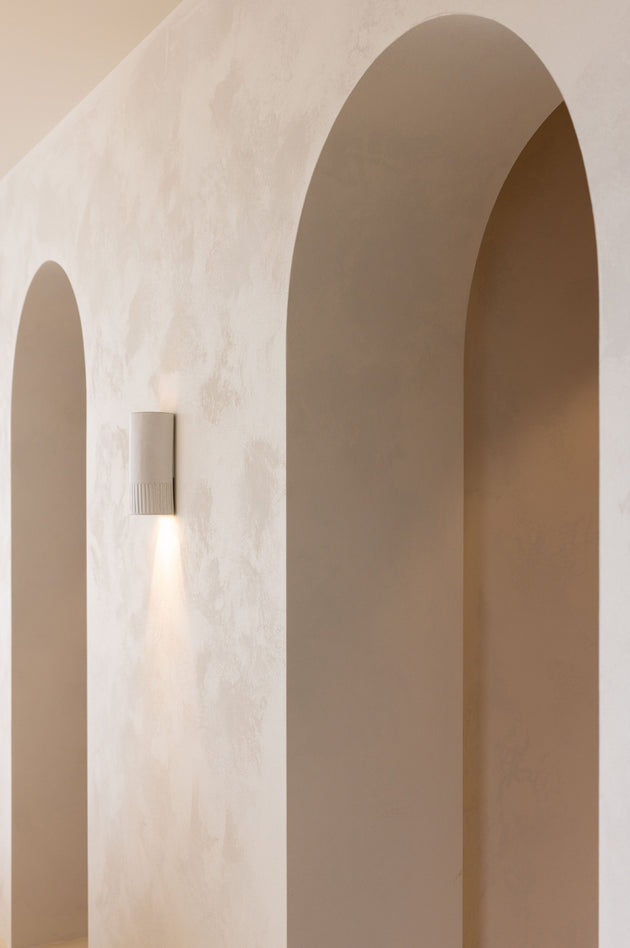 Australian Coastal project and a ceramic wall sconce fixture made in Tasmania 