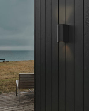 Coastal Grade Modern LED Wall Light Black Large