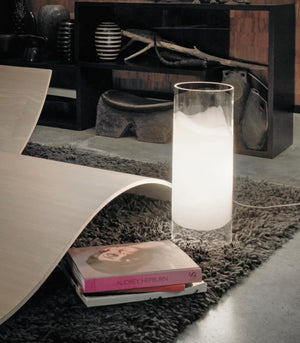 Contemporary Cylindrical Glass Table Lamp | Lighting Collective