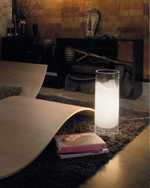 Contemporary Cylindrical Glass Table Lamp - Lighting Collective