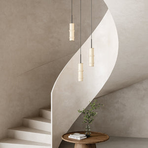 Contemporary Opal Glass Cylindrical Single Pendant | Lighting Collective