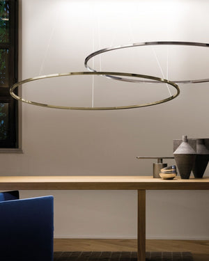 Contemporary Oval Up or Down LED Pendant Light | Ellisse-Lighting Collective