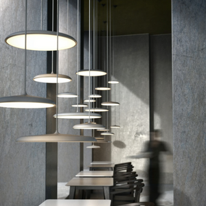 Contemporary Round Disc Pendant Light