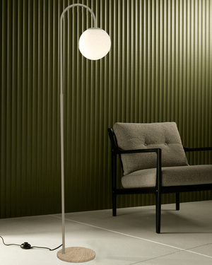 Contemporary Travertine Floor Lamp - Lighting Collective
