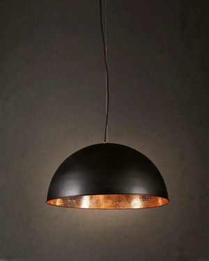 Copper & Silver Dome Pendant - Lighting Collective