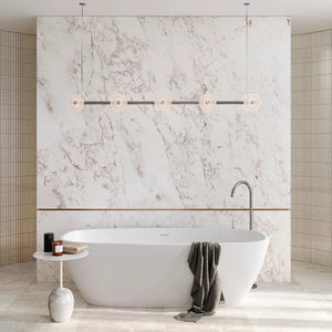 Coral Linear Bar Pendant 10lt | Frosted-Lighting Collective