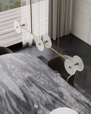 Coral Linear Rod Pendant | Assorted Finishes-Lighting Collective
