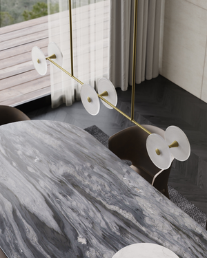 Coral Linear Rod Pendant | Assorted Finishes-Lighting Collective