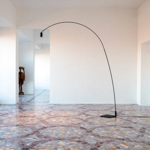 Counter-Balanced Black Floor Lamp In Situ | Lighting Collective