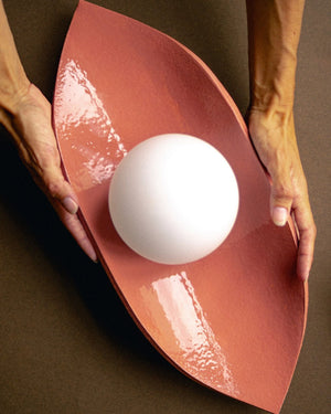 Curved Ceramic Wall Light | Pod | Close Up