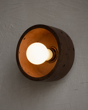 Cylindrical Concrete Wall Light Cocoa