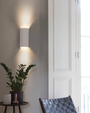 Cylindrical Ribbed Up-Down Wall Light-Lighting Collective