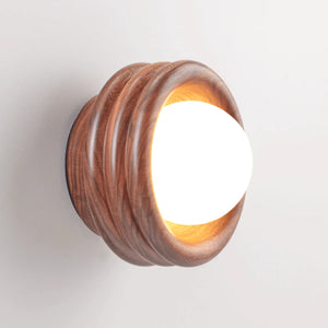 Australian Contemporary Rippled Timber Sconce