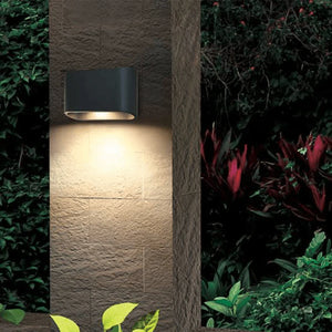 Sandy Anthracite Exterior Down Wall Light