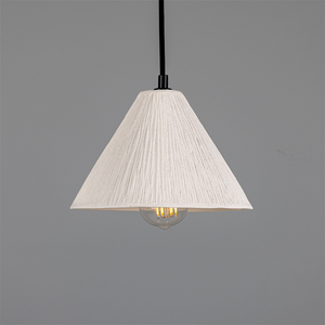 Short Ceramic Grooved Pendant