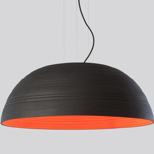 Italian Terracotta Black Pendant Light