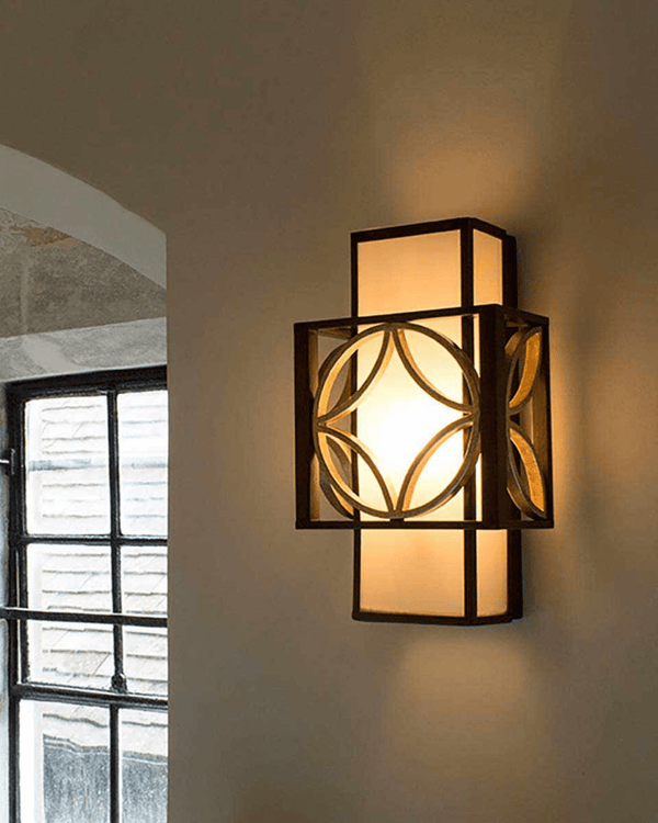 Decorative Bronze and Gold Art Deco Wall Light
