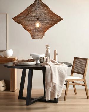 Diamond Crochet Wire Pendant Light | Large Brass | Lighting Collective