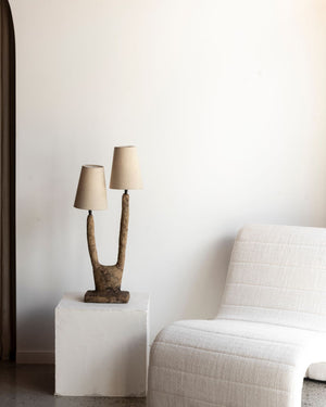 Double Shade Table Lamp | Kira | Styled in Living Room