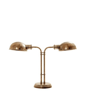 Dual Shade Brass Table Lamp-Lighting Collective