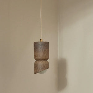 Handmade Ceramic Cylindrical Pendant | Terra 1.5