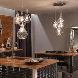 Italian Glass Decorative Pendant Light | Cluster 4 Light Option 3