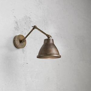 Rustic Iron and Brass Wall Light | Made in Italy
