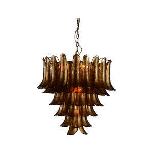 Eclectic Tinted Glass Chandelier | Small Amber | Lighting Collective