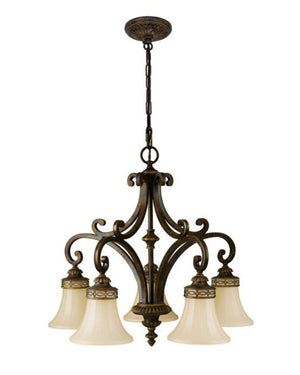 Edwardian Style 5lt Down Chandelier-Lighting Collective