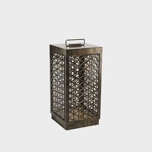 Outdoor Mediterranean Perforated Brass Floor Lamp