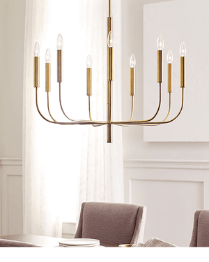 Elegant Elongated Arm Chandelier-Lighting Collective