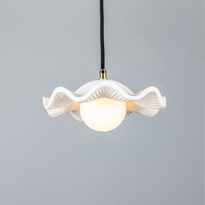 Ceramic Grooved Pendant Light