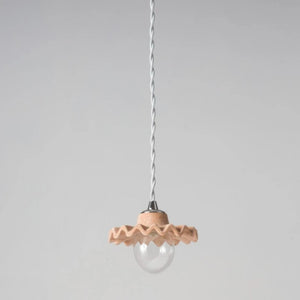 Pleated Ceramic Pendant | Assorted Finishes