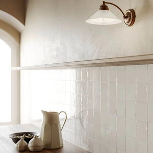 Italian Brass & Glass Wall Light
