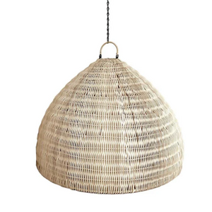 Fine Rattan Dome Pendant | Medium